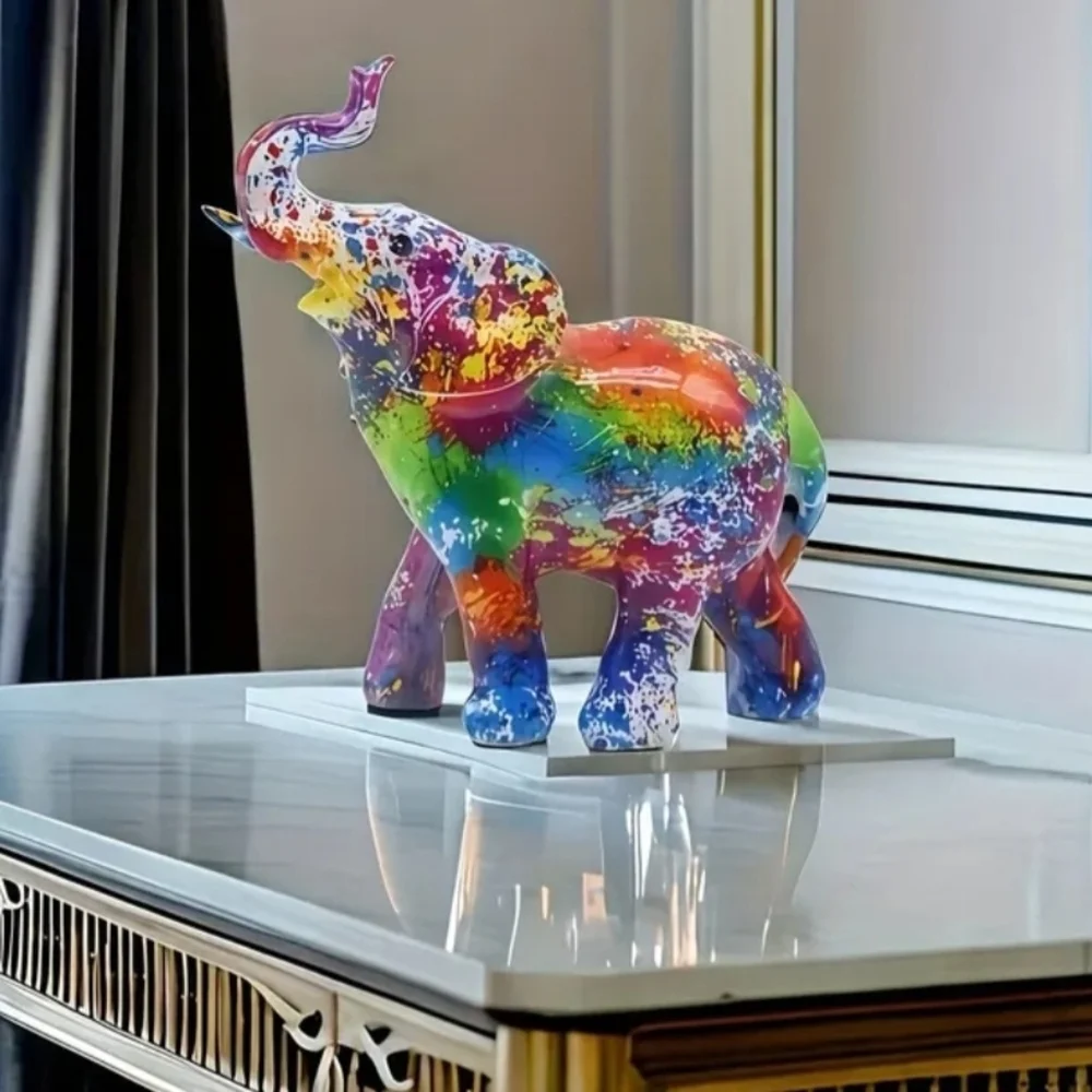 Colorful Elephant Art Sculpture - Picture 4 of 4